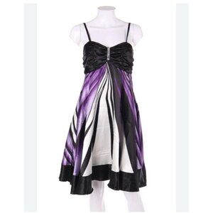 Vintage 90s Womens Dress Sz 8 Venus Spaghetti Strap Fit and Flare Flowy Y2K